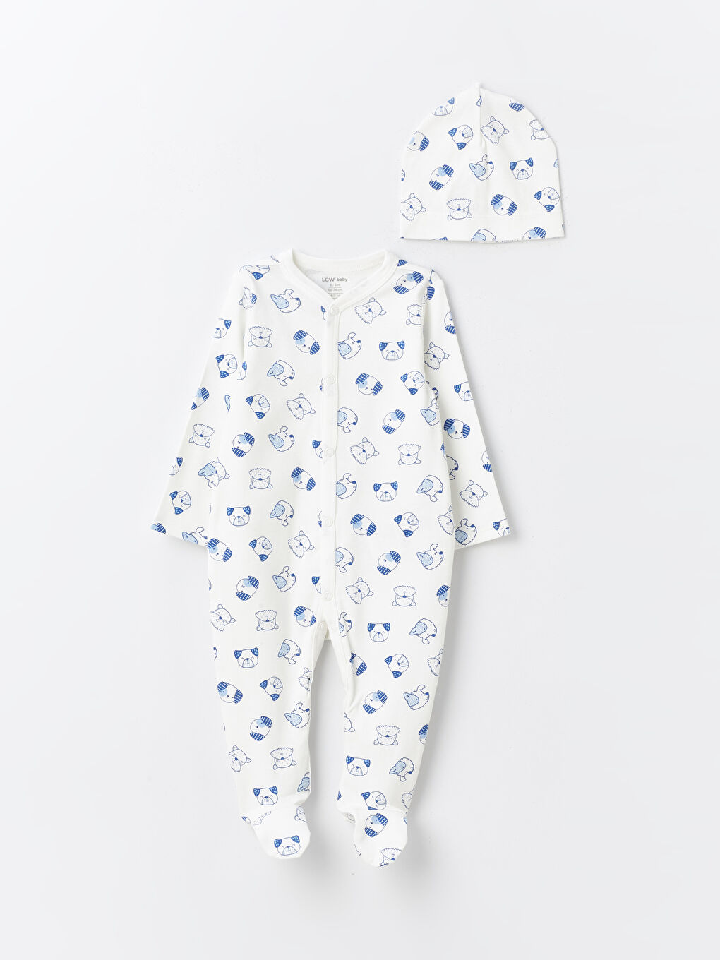 Crew Neck Printed Baby Boys' 3-Pack Set-1