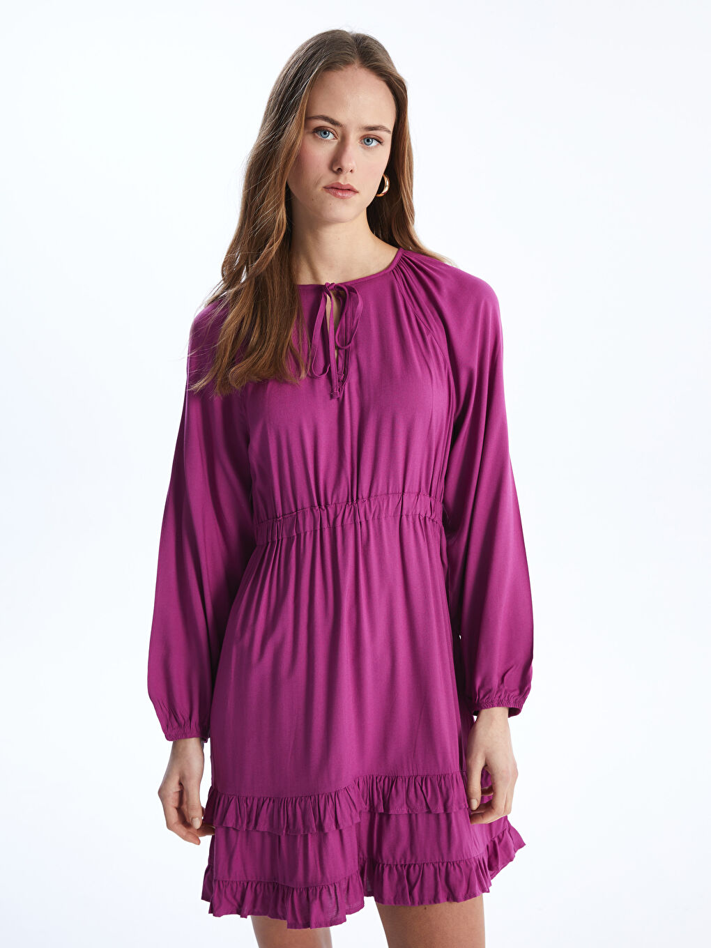 LCW Vision Tie Neck Women's Dress -S4CF02Z8-H2Y