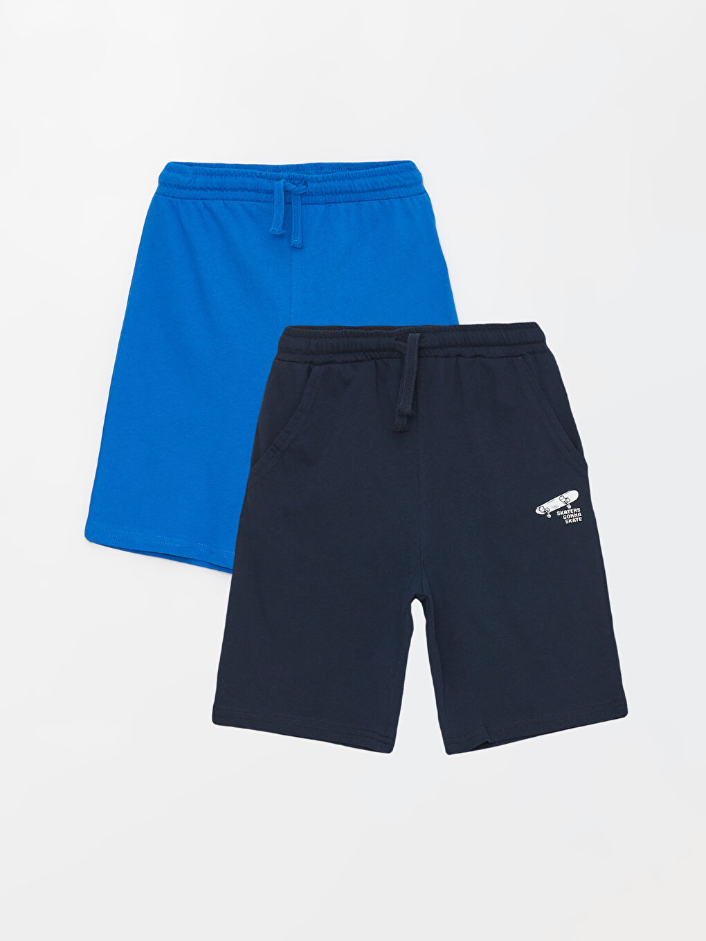 Relaxed Fit Elasticated Waist Boys Shorts 2 Pack -S4CF27Z4-DWP