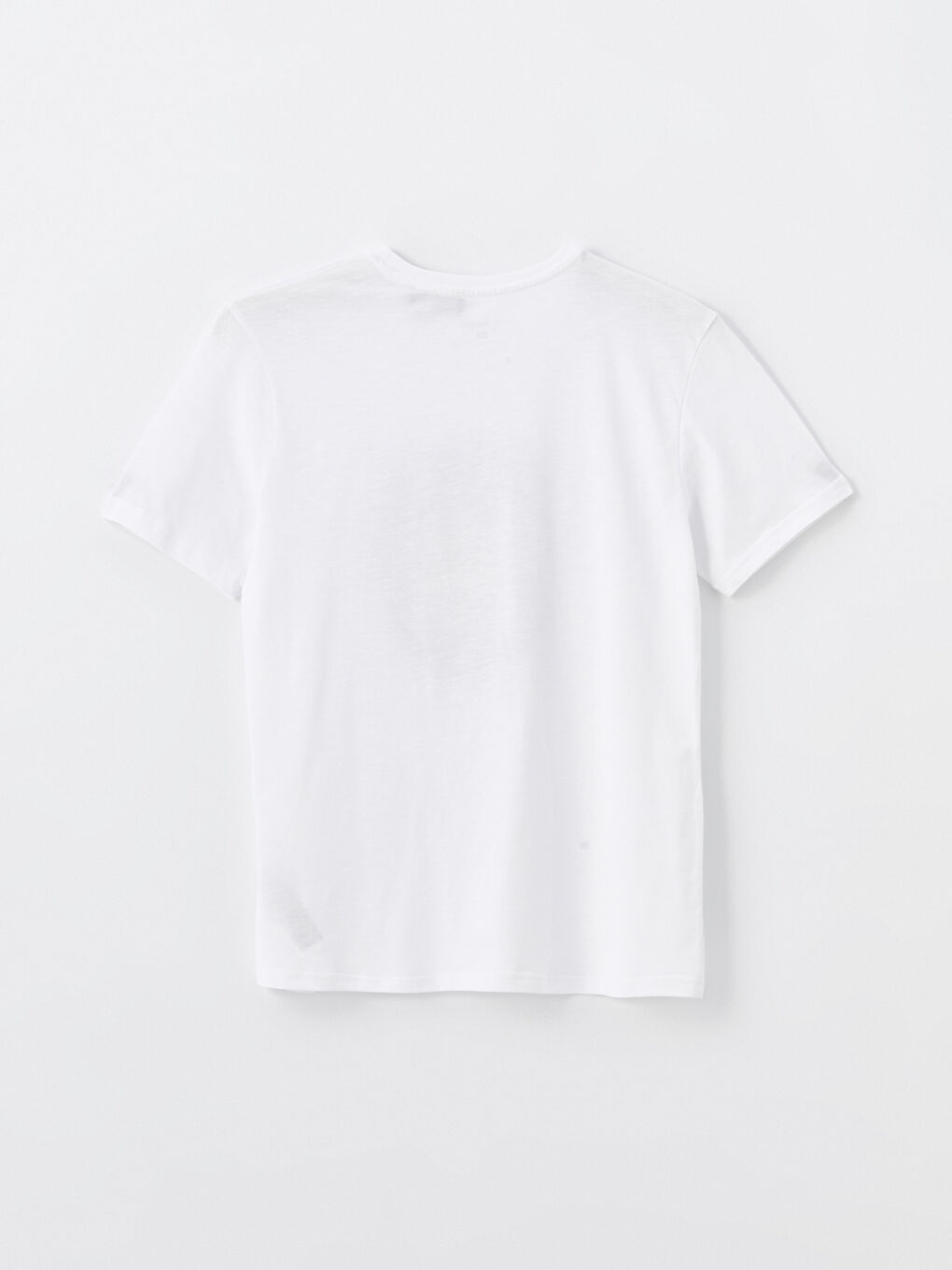 Beyaz Bisiklet Yaka Beşiktaş Baskılı Penye Erkek Pijama Üst-1