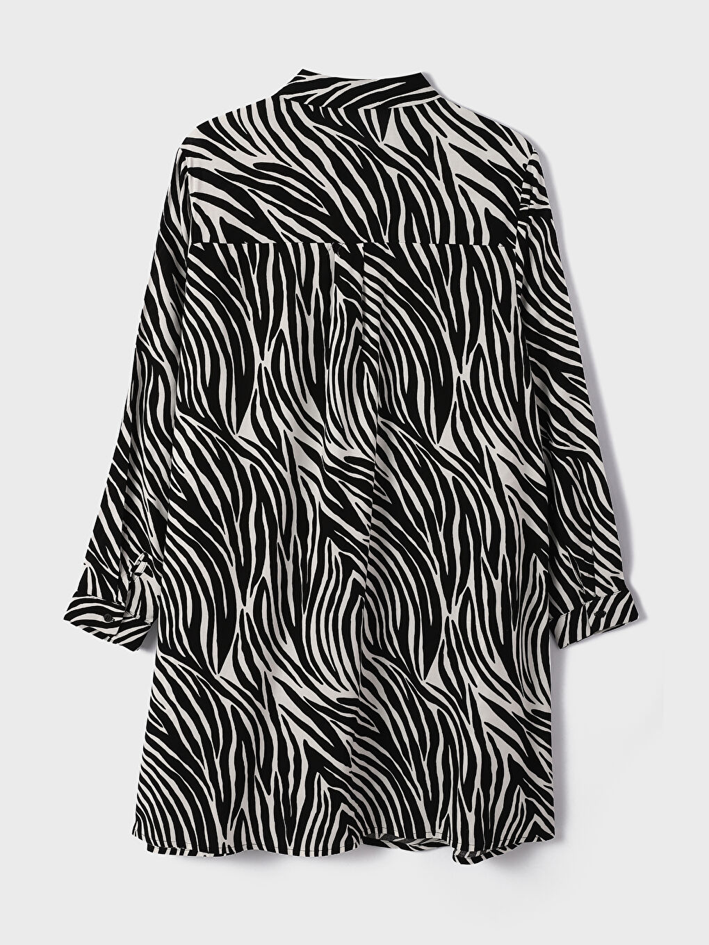 LCWAIKIKI Classic Collared Neck Patterned Long Sleeve Women's Dress -S4CF49Z8-LQJ
