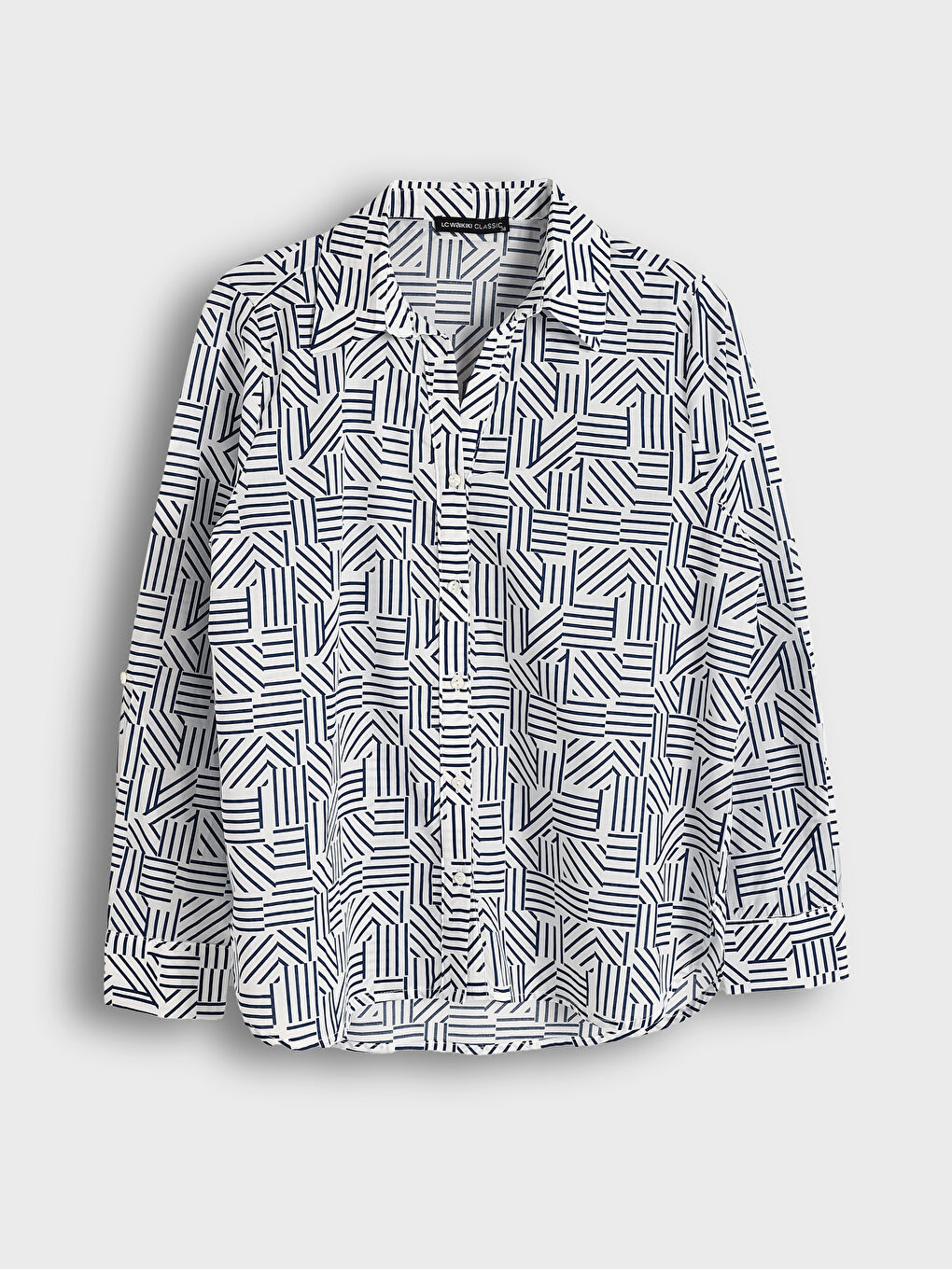 Patterned Long Sleeve Women's Shirt