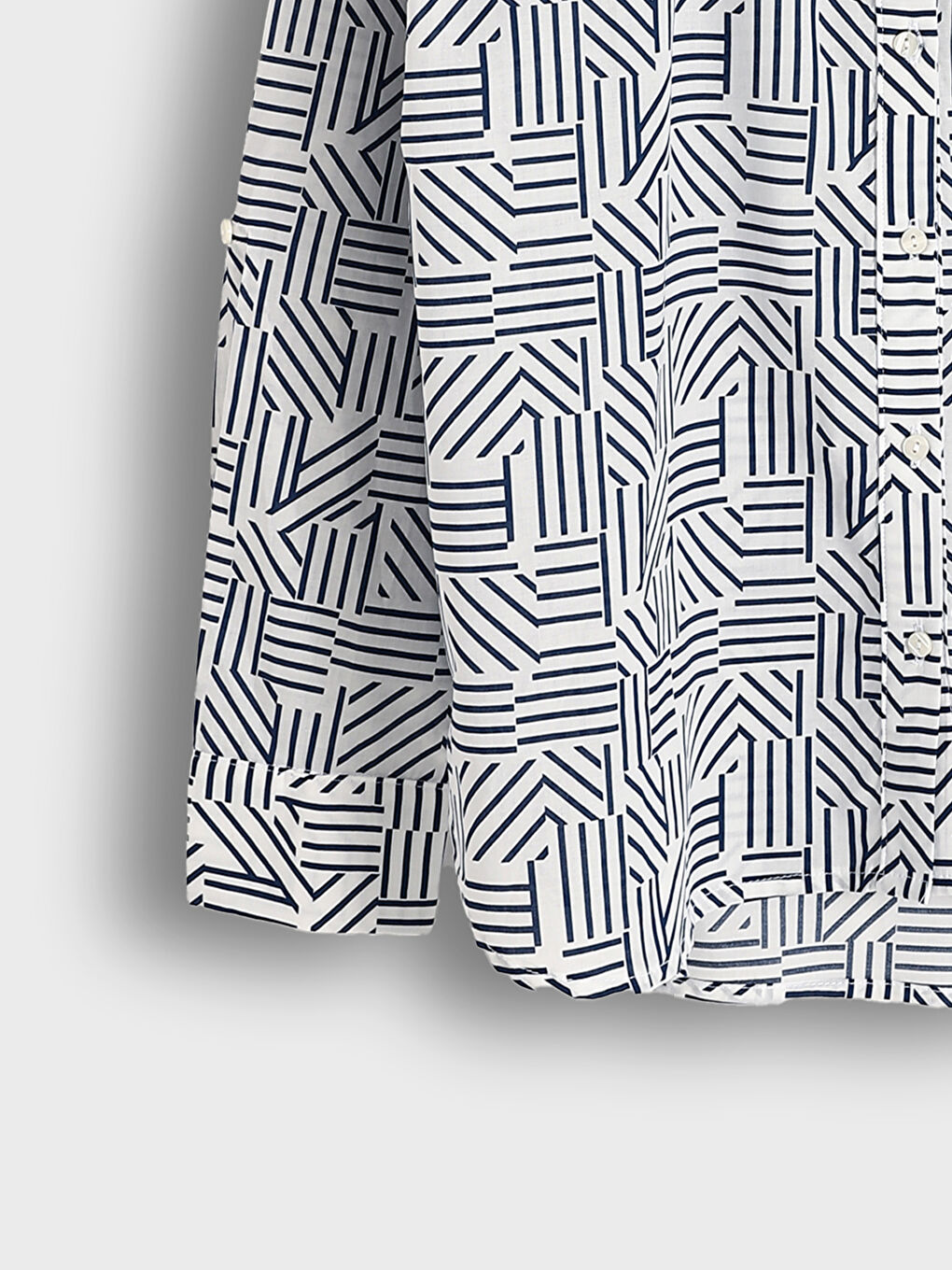 Patterned Long Sleeve Women's Shirt-3