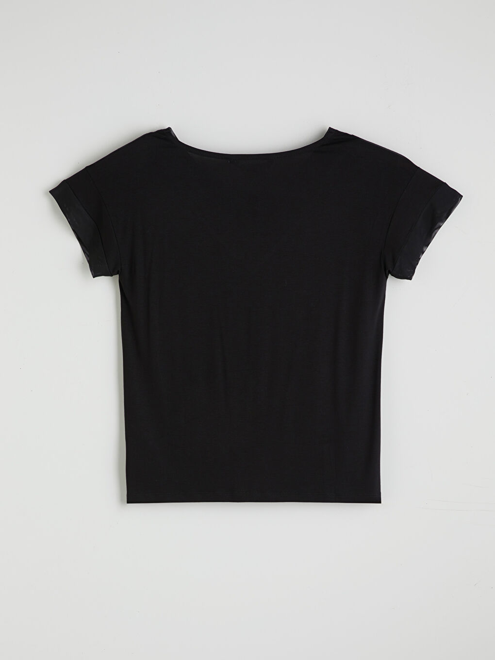 Siyah V Yaka Kadın Pijama Üstü-5