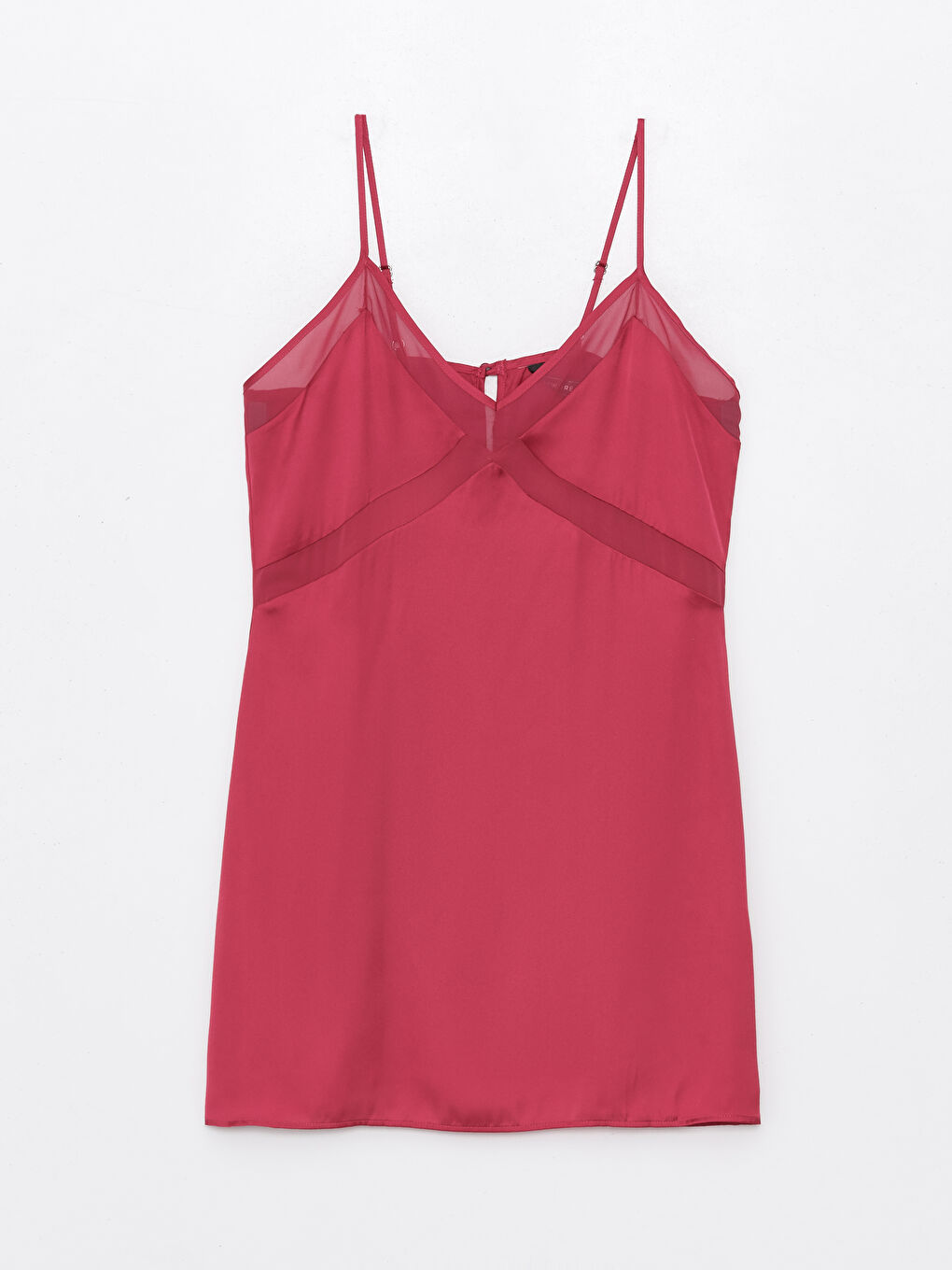 V Neck Plain Strappy Satin Women's Fantasy Nightgown -S4CG41Z8-HRJ