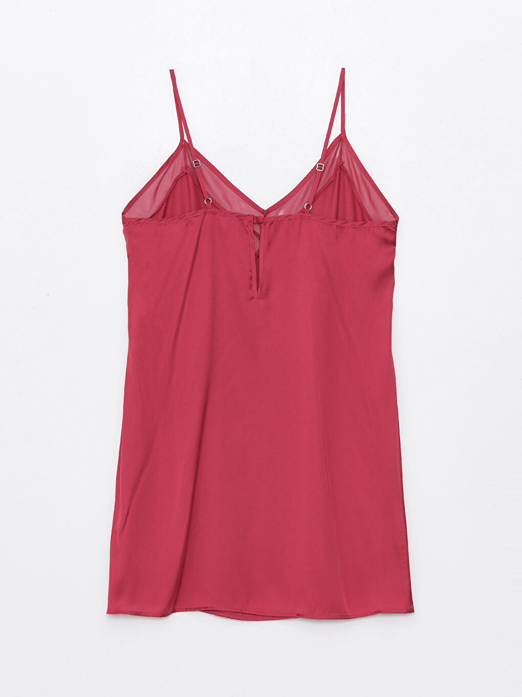 V Neck Plain Strappy Satin Women's Fantasy Nightgown -S4CG41Z8-HRJ
