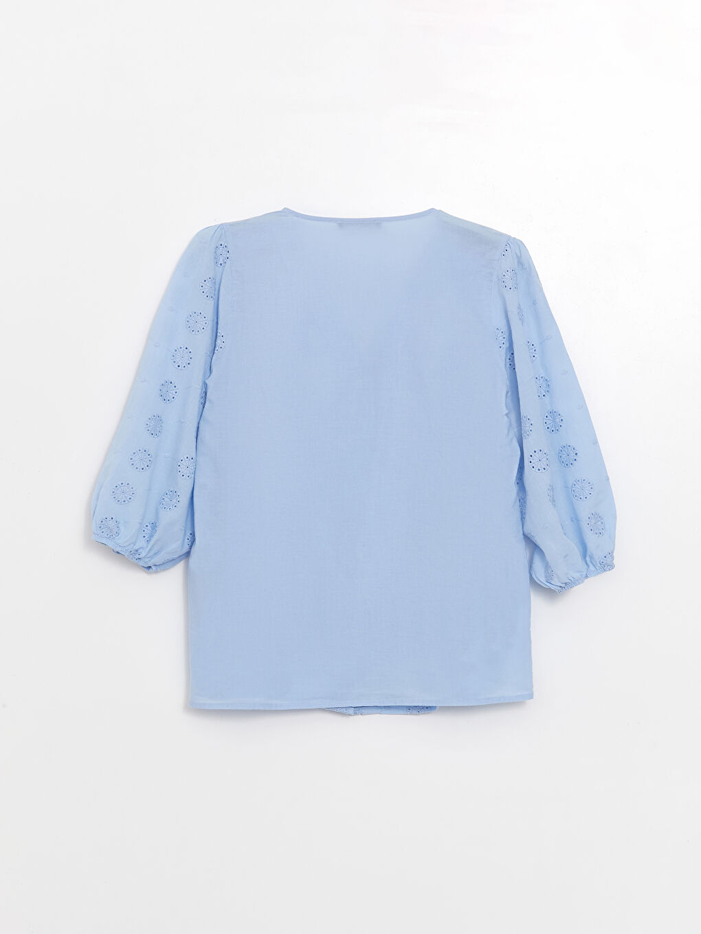 V-Neck Self-Patterned Women's Blouse -S4CH64Z8-G9Q