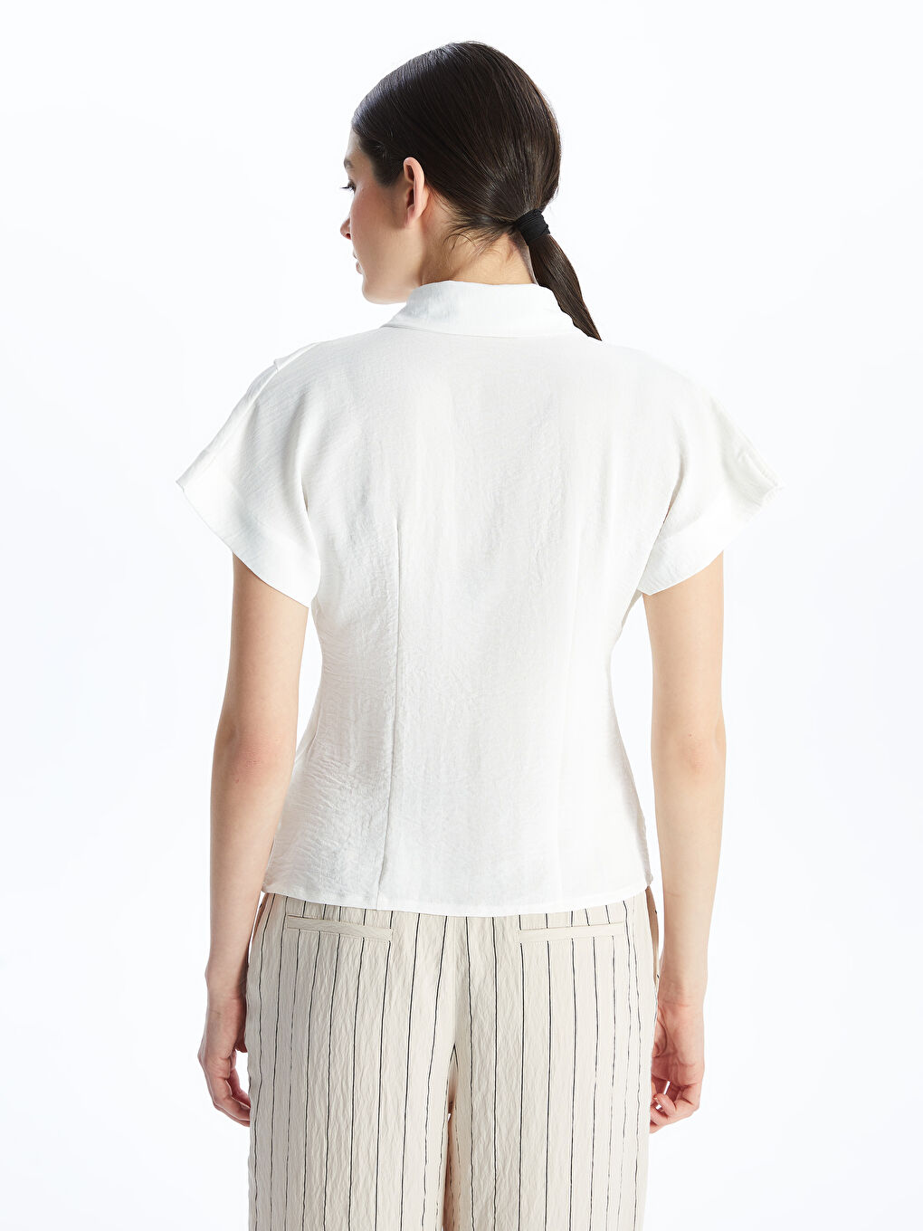 Plain Short Sleeve Women's Shirt -S4CH84Z8-Q6K