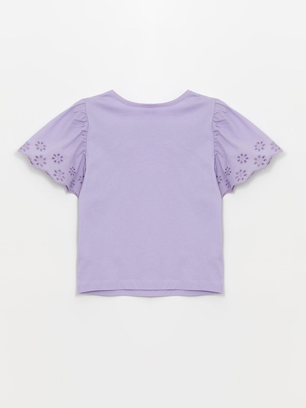 LCW Kids Crew Neck Embroidered Short Sleeve Girls' T-Shirt -S4CI26Z4-FKW