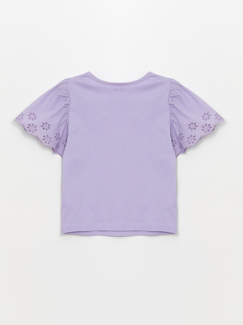 T-shirt Femme Col Brodé Pierres Et Strass - Modèle A25PTS7446ABUN000, Manches Courtes, Coupe Droite