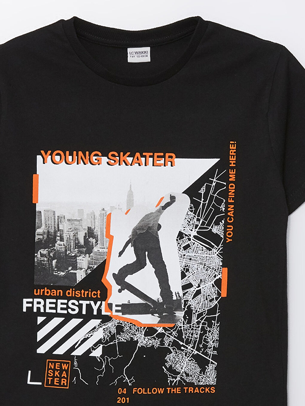 Crew Neck Printed Short Sleeve Boy T-Shirt -S4CI33Z4-CVL