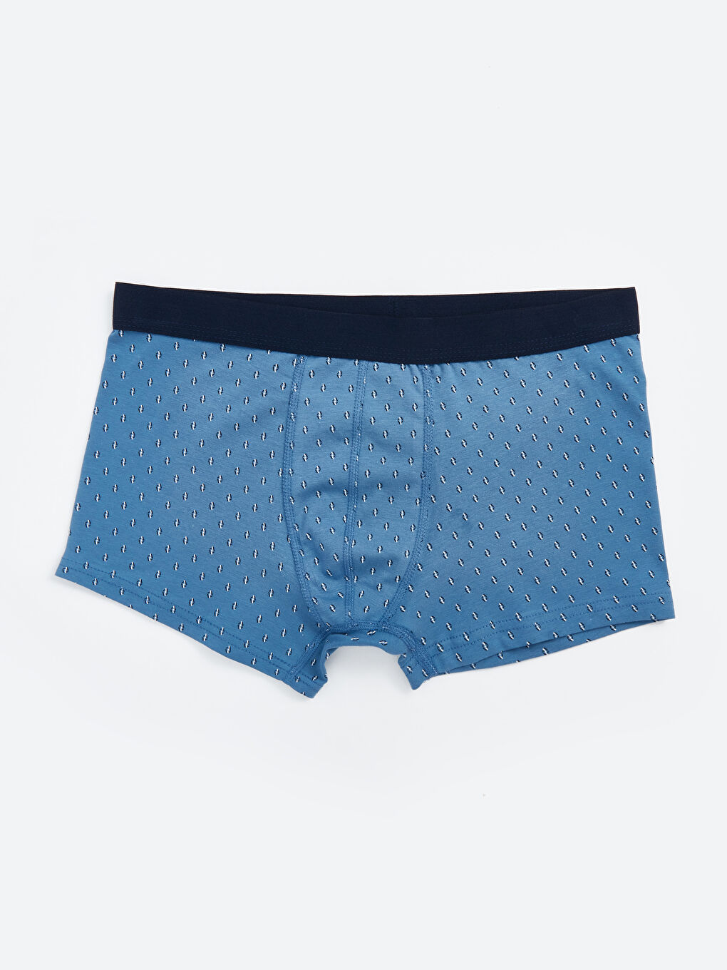 Mavi Standart Kalıp Pamuklu Esnek Erkek Boxer