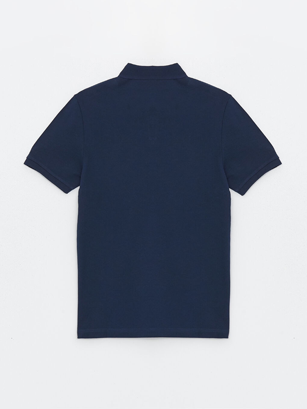 Lacivert Polo Yaka Kısa Kollu Pike Erkek Tişört-6