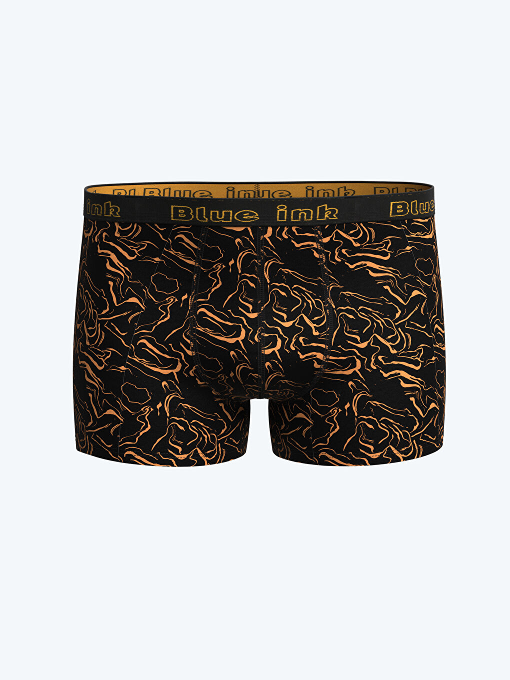 Turuncu Standart Kalıp Pamuklu Esnek Erkek Boxer