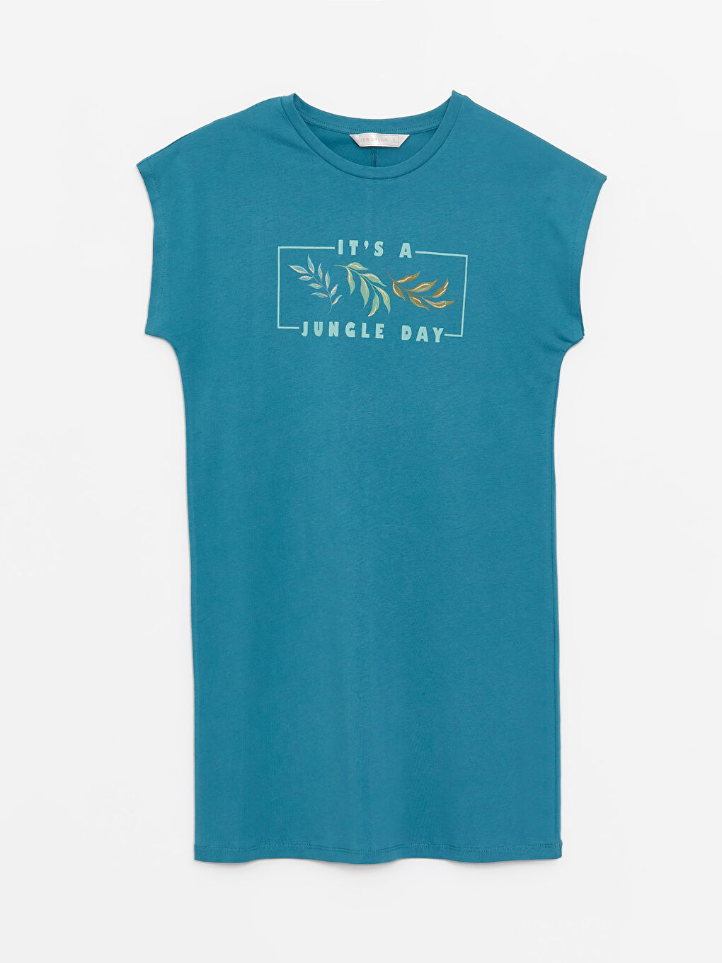 Crew Neck Printed Short Sleeve Women Nightdress -S4CJ97Z8-H0V