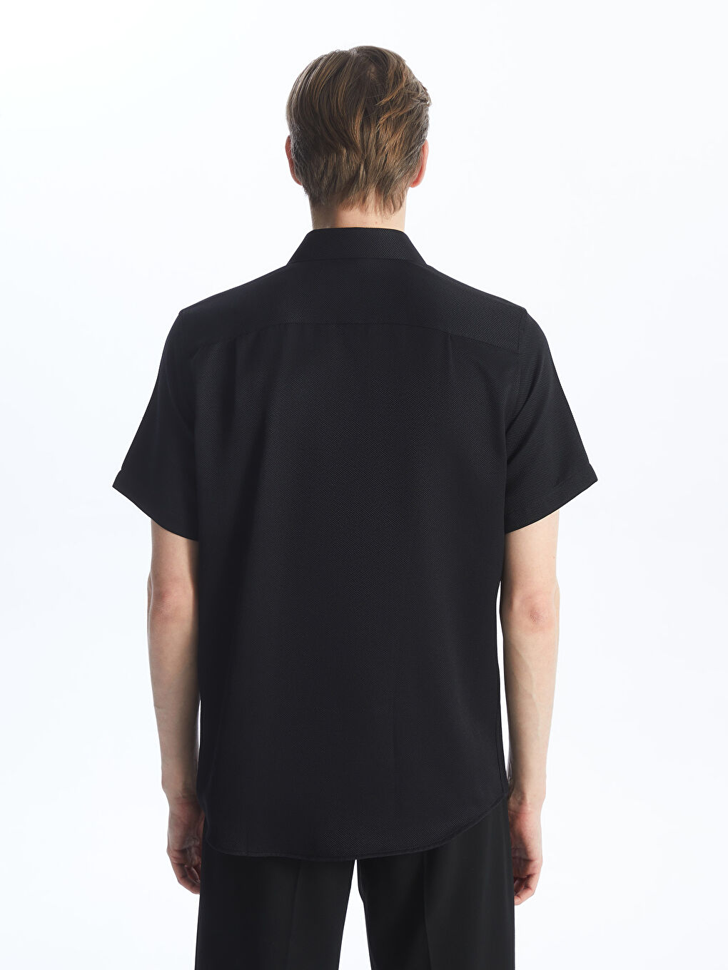 Regular Fit Men's Short Sleeve Dobby Shirt -S4CK22Z8-RQL