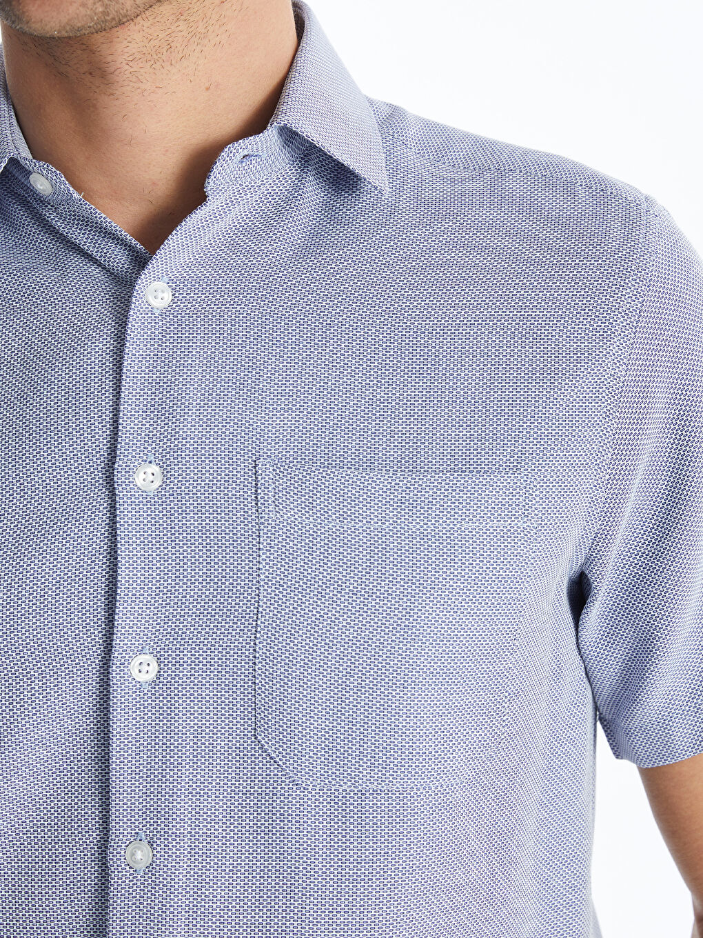 Regular Fit Men's Short Sleeve Dobby Shirt -S4CK22Z8-RYN