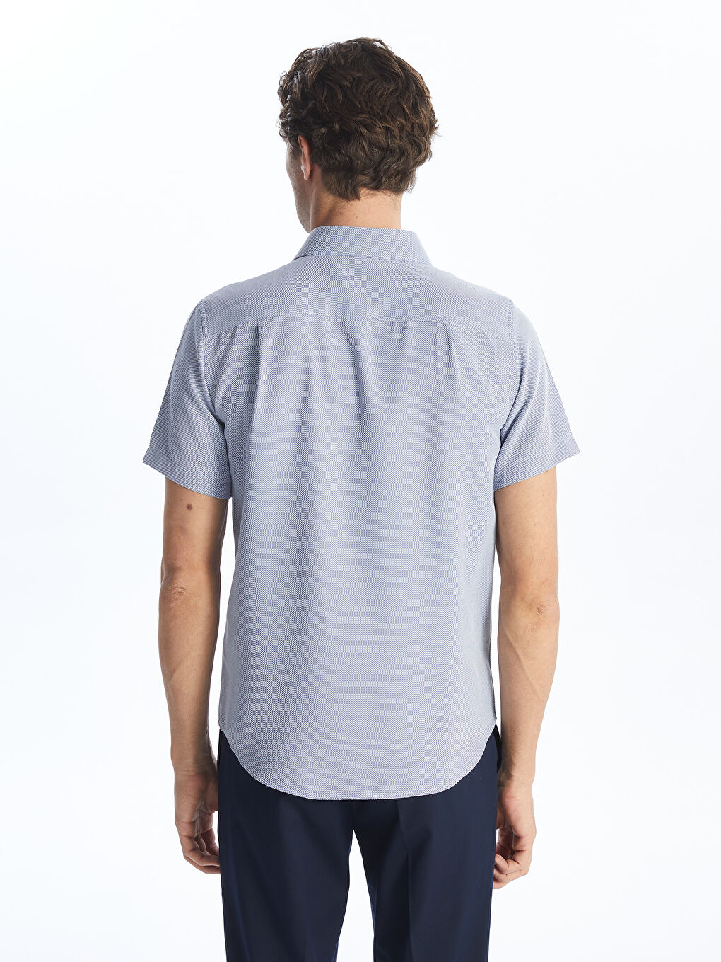 Regular Fit Men's Short Sleeve Dobby Shirt -S4CK22Z8-RYN