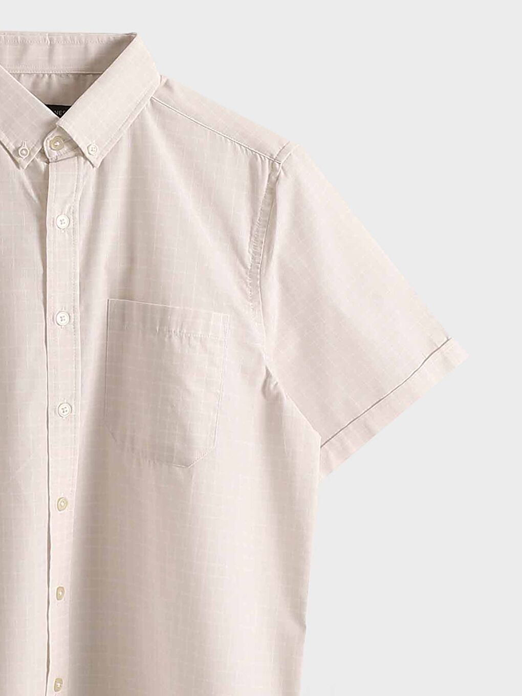 Regular Fit Short Sleeve Plaid Men's Shirt -S4CK23Z8-LKQ