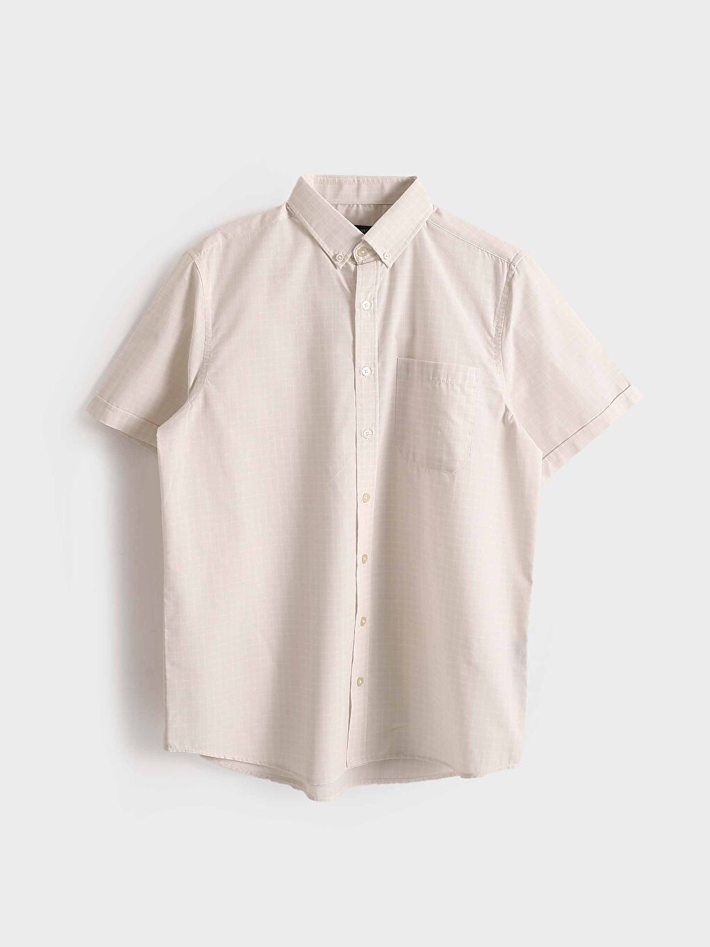 Regular Fit Short Sleeve Plaid Men's Shirt -S4CK23Z8-LKQ