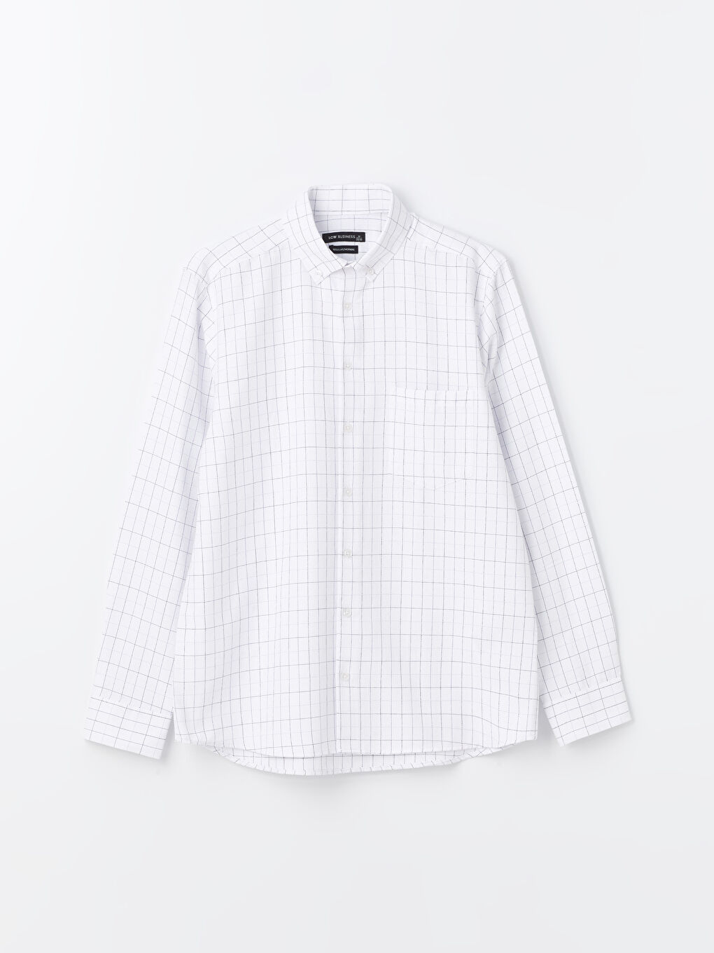 Regular Fit Long Sleeve Plaid Oxford Men's Shirt -S4CK27Z8-LLC