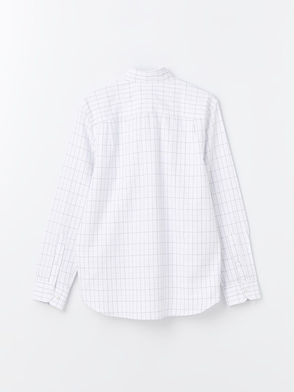 Regular Fit Long Sleeve Plaid Oxford Men's Shirt -S4CK27Z8-LLC