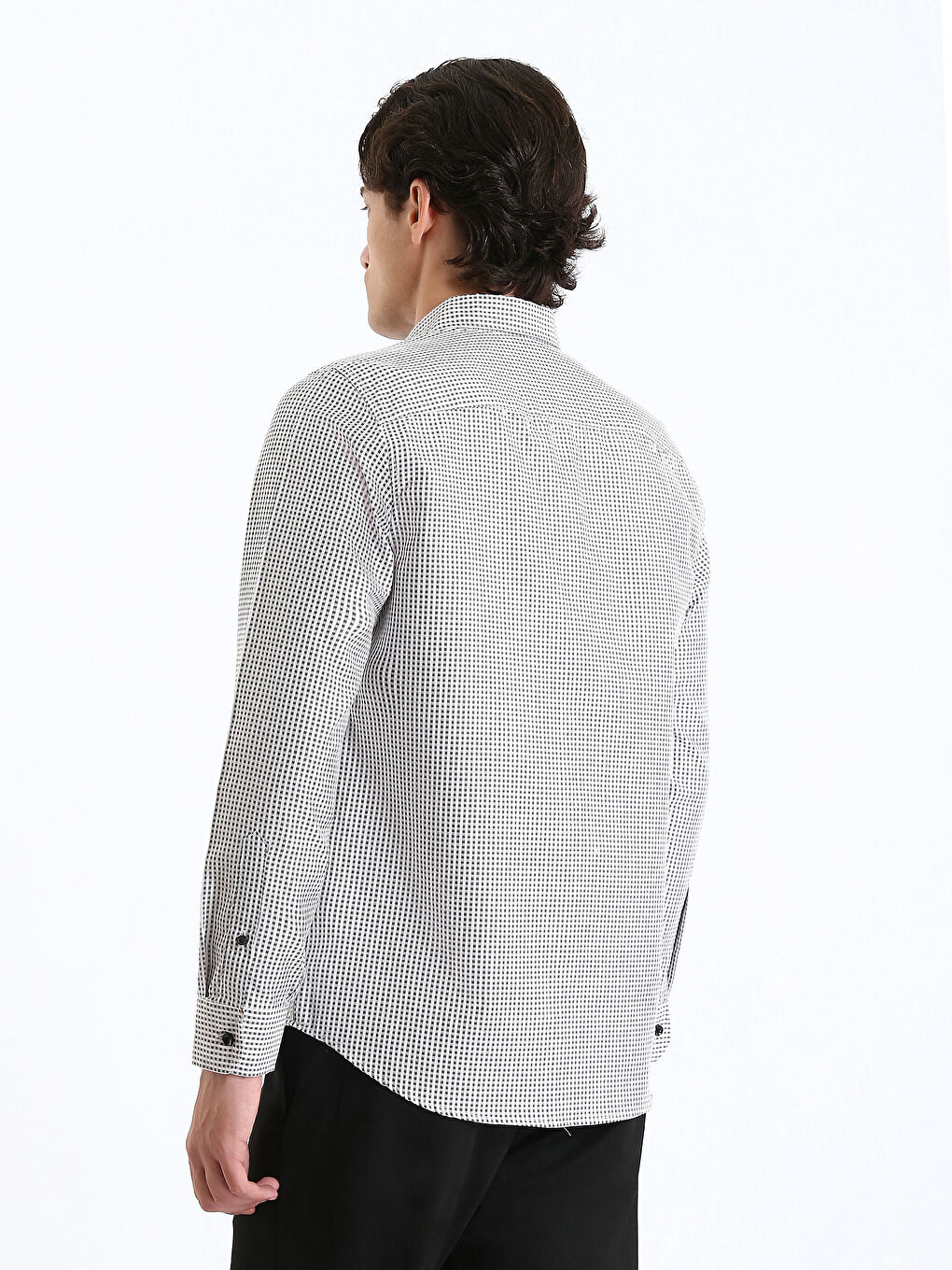 LCWAIKIKI Formal Muška košulja standardnog kroja, dugih rukava, karirana, od gabardina -S4CK28Z8-SZ3