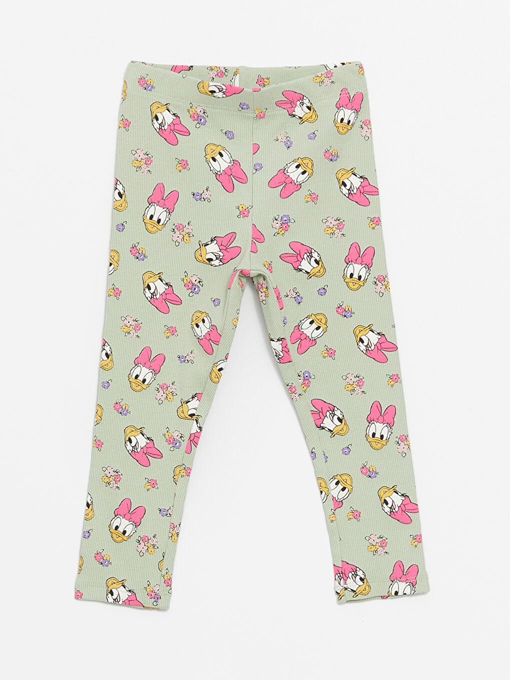 Crew Neck Daisy Duck Printed Baby Girls' Sweatshirt and Tights 2 Pack Set -S4CL05Z1-FJX