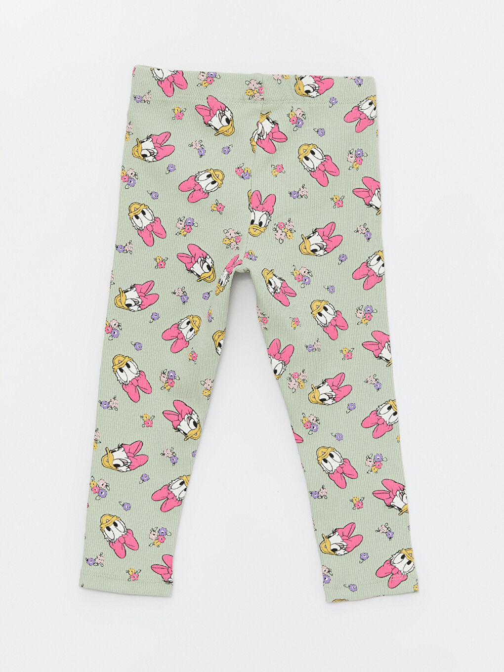 Crew Neck Daisy Duck Printed Baby Girls' Sweatshirt and Tights 2 Pack Set -S4CL05Z1-FJX