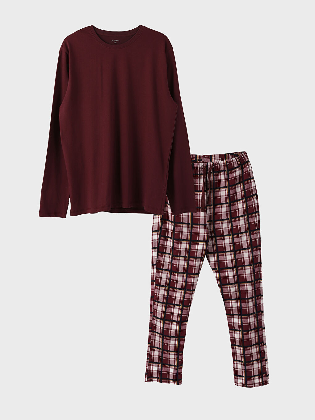 Crew Neck Long Sleeve Men's Pyjama Set