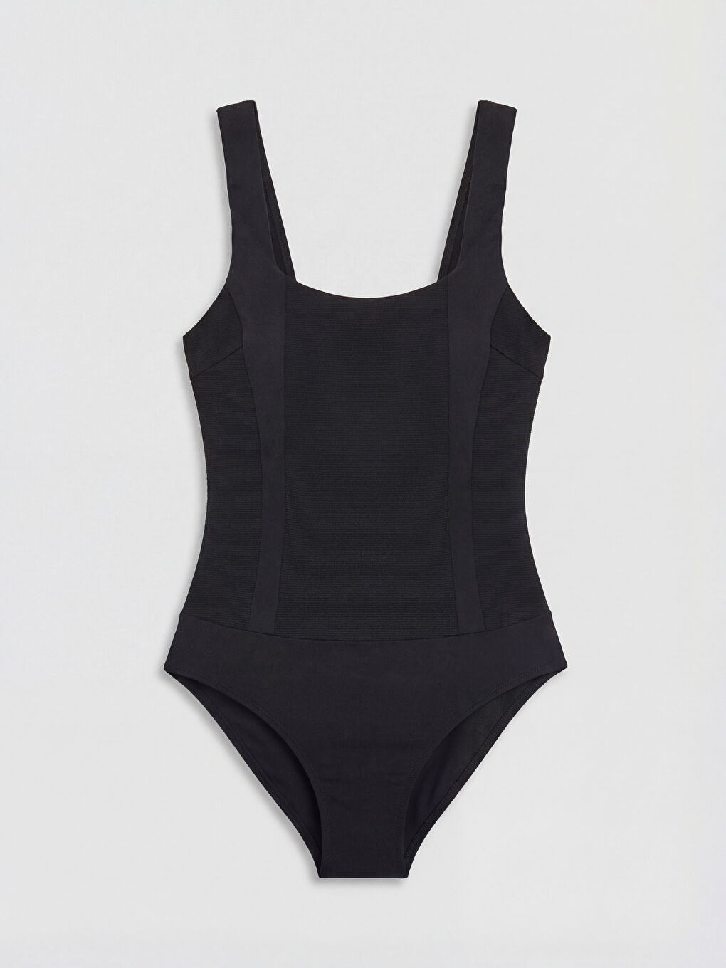 U Yaka Düz Dikişli Pedli Kadın Mayo