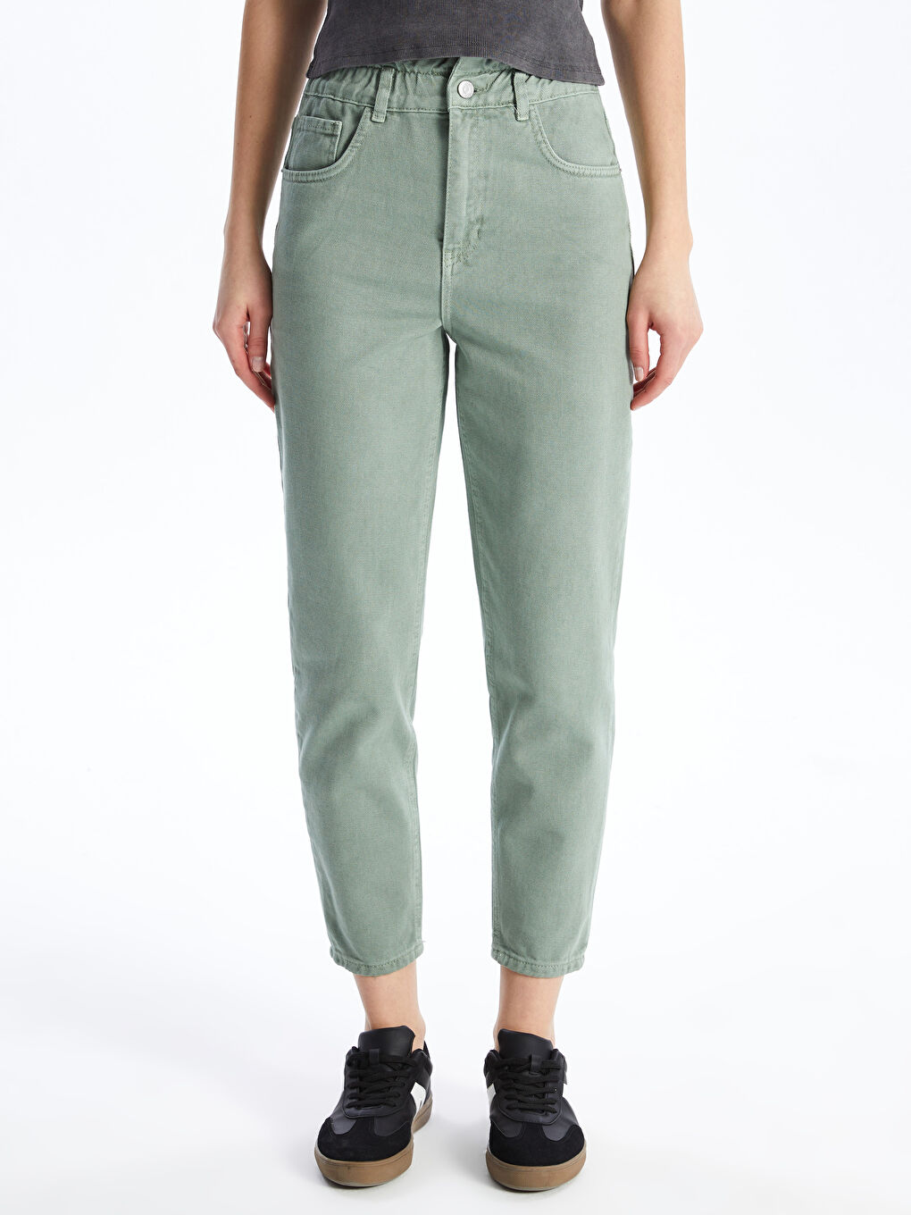 LCW Jeans Elasticated Waist Slouchy Fit Women's Jeans -S4CL32Z8-SEV