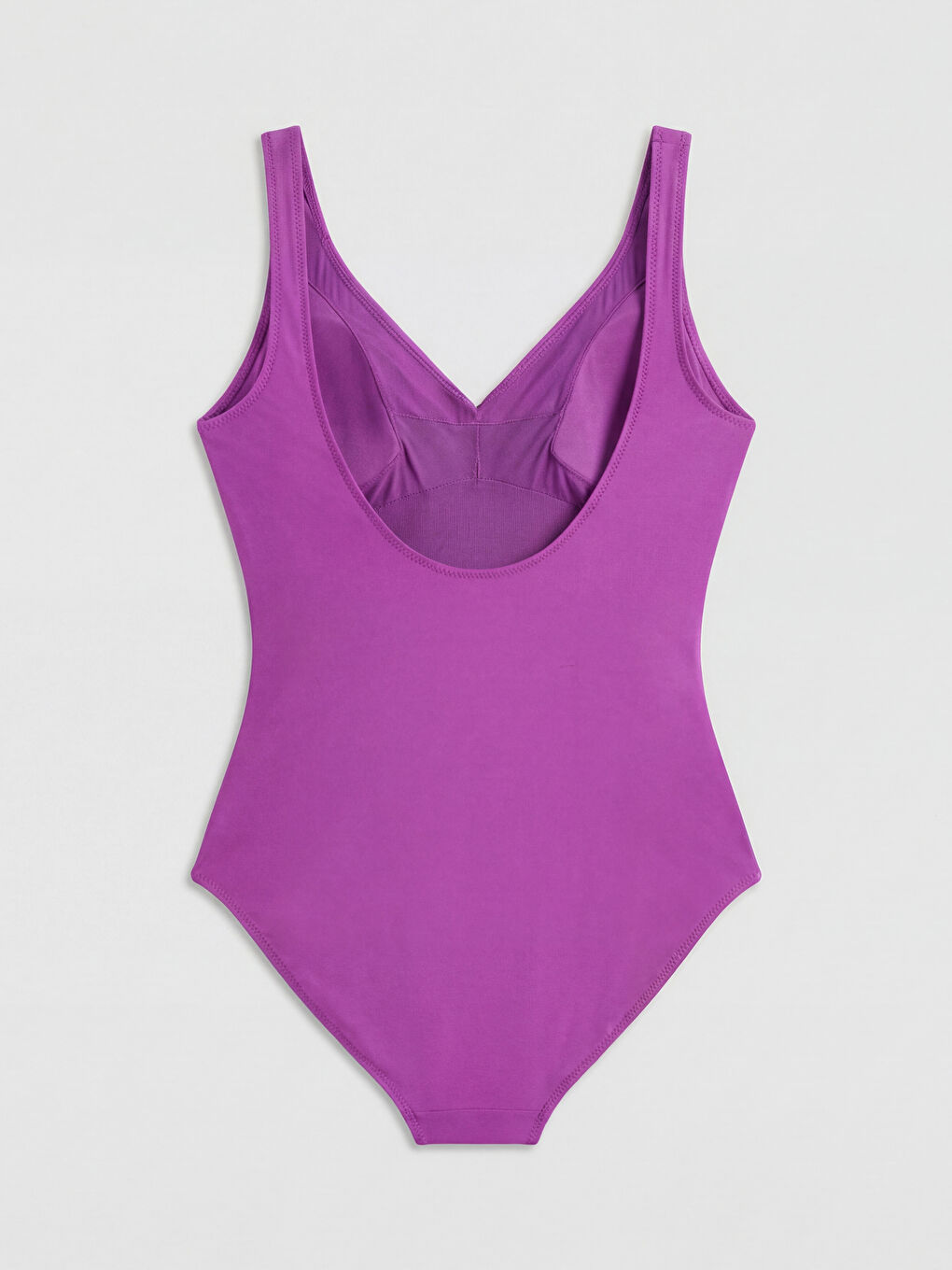 Damen Schlichter Badeanzug mit Herausnehmbarer Polsterung-1