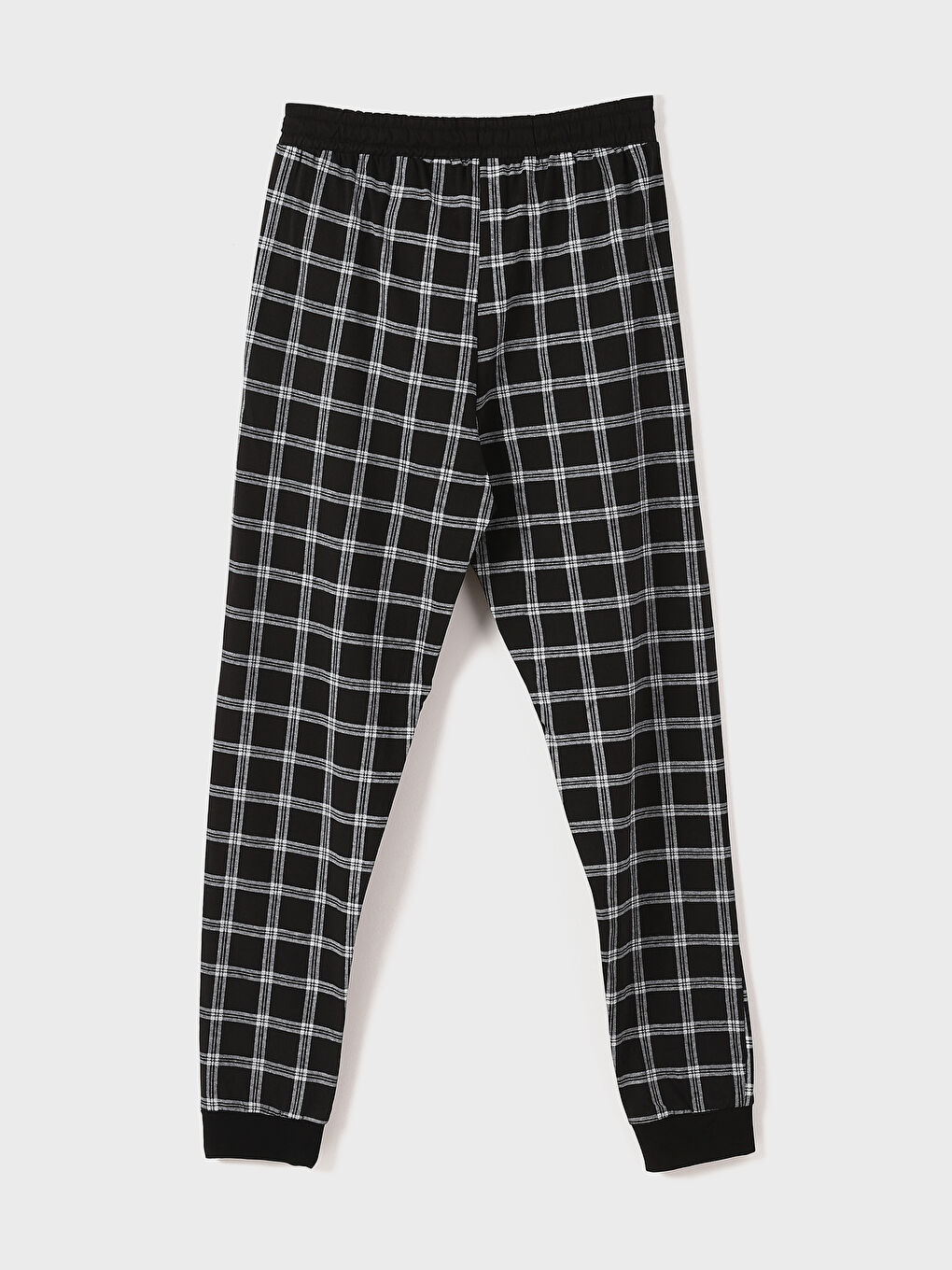 بنطلون بيجاما للرجال بنقشة المربعات بقصة عادية-3