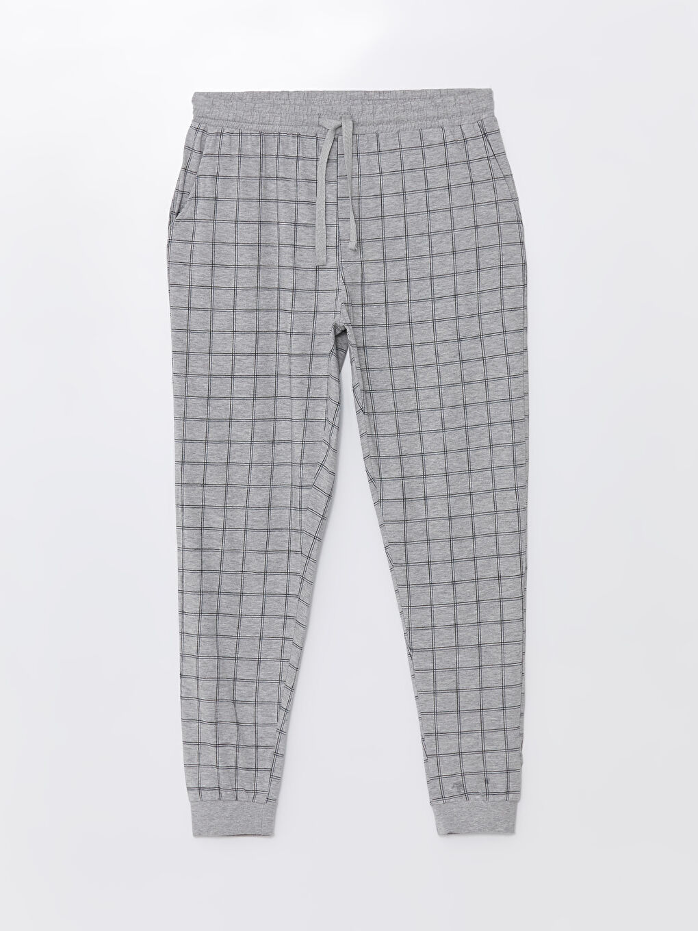 بنطلون بيجاما للرجال بنقشة المربعات بقصة عادية-5