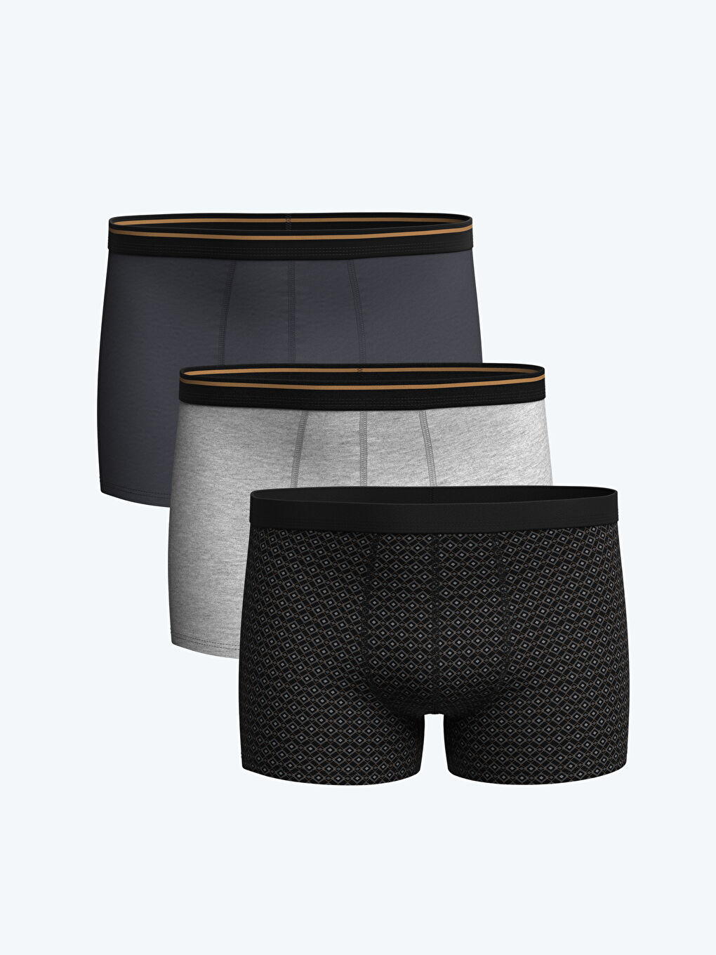 Standard Fit Cotton Flexible Men's Boxer 3-Piece -S4CL90Z8-LQJ