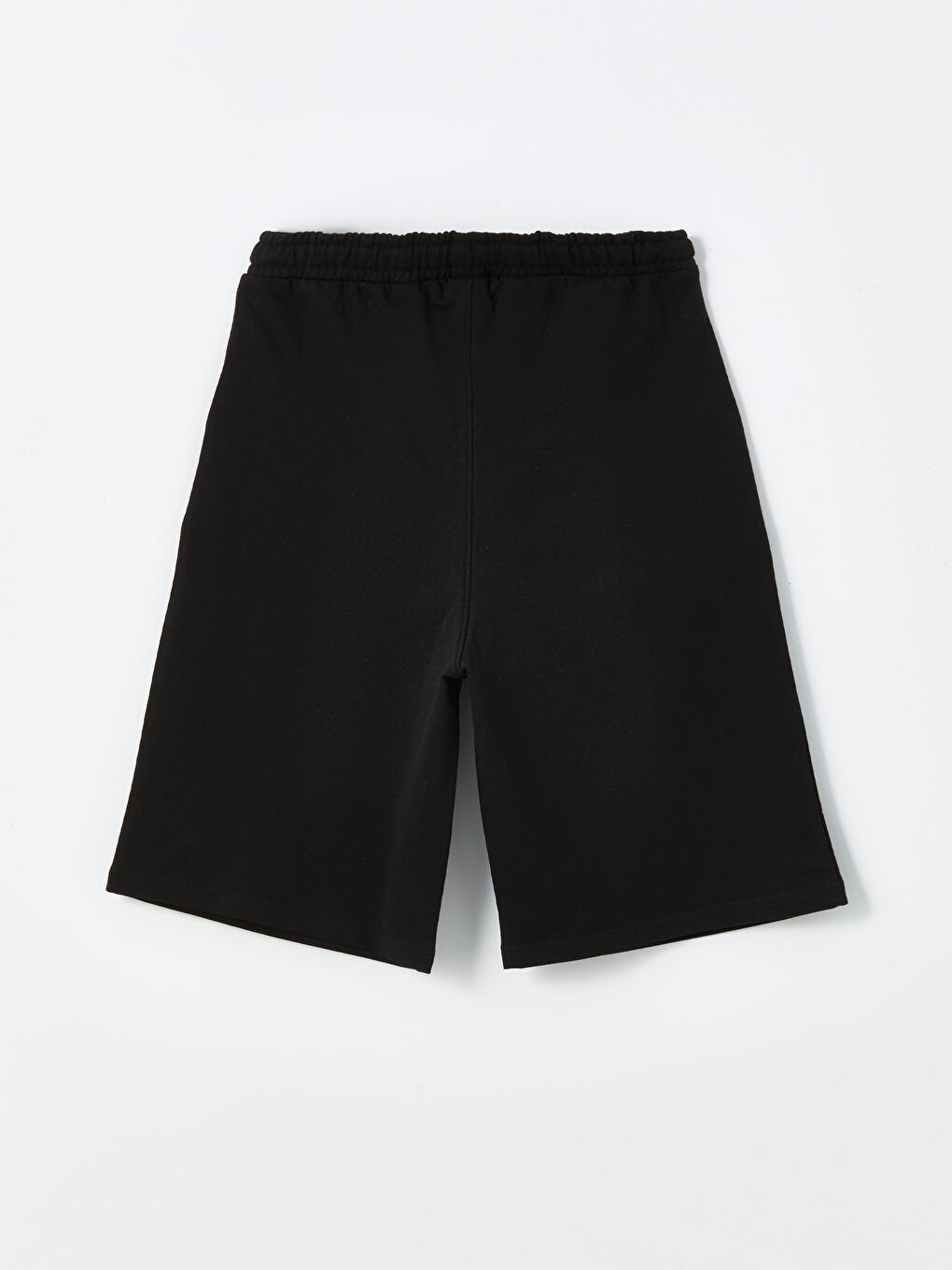 Siyah Rahat Kalıp Beli Lastikli Erkek Çocuk Şort-1