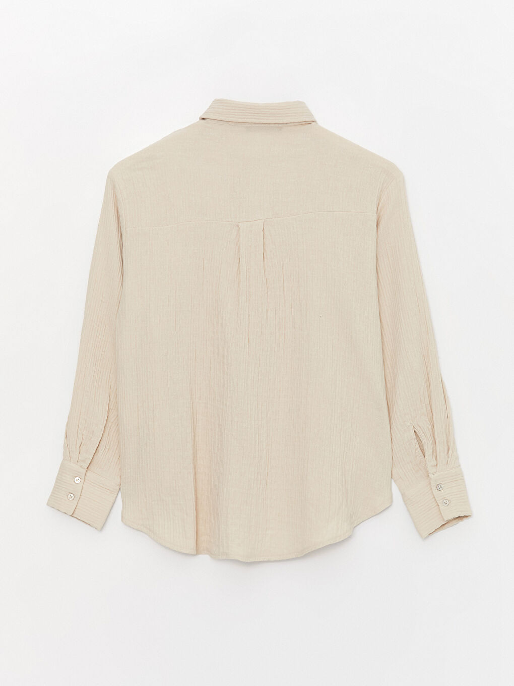 Plain Long Sleeve Muslin Women's Shirt -S4CM22Z8-VBR
