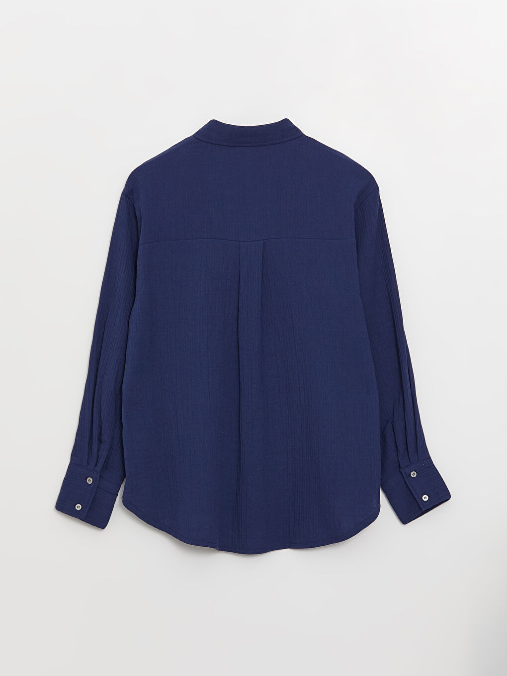 Plain Long Sleeve Muslin Women's Shirt -S4CM22Z8-VV9