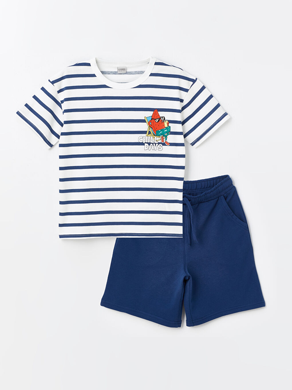 LC Waikiki Relaxed Fit Boys' T-Shirt and Shorts -S4CM70Z4-LEN