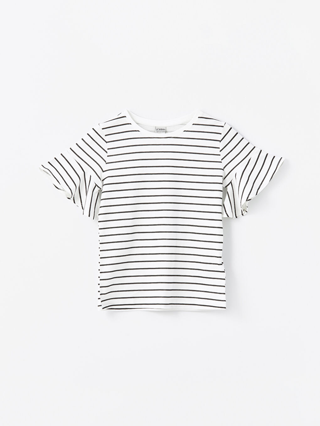 Crew Neck Striped Short Sleeve Girl T-Shirt -S4CM86Z4-LEG