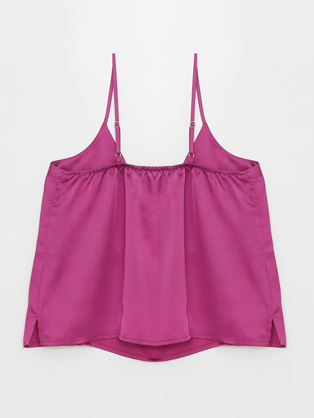 LCW DREAM Mor V Yaka Askılı Saten Kadın Pijama Üst - 1
