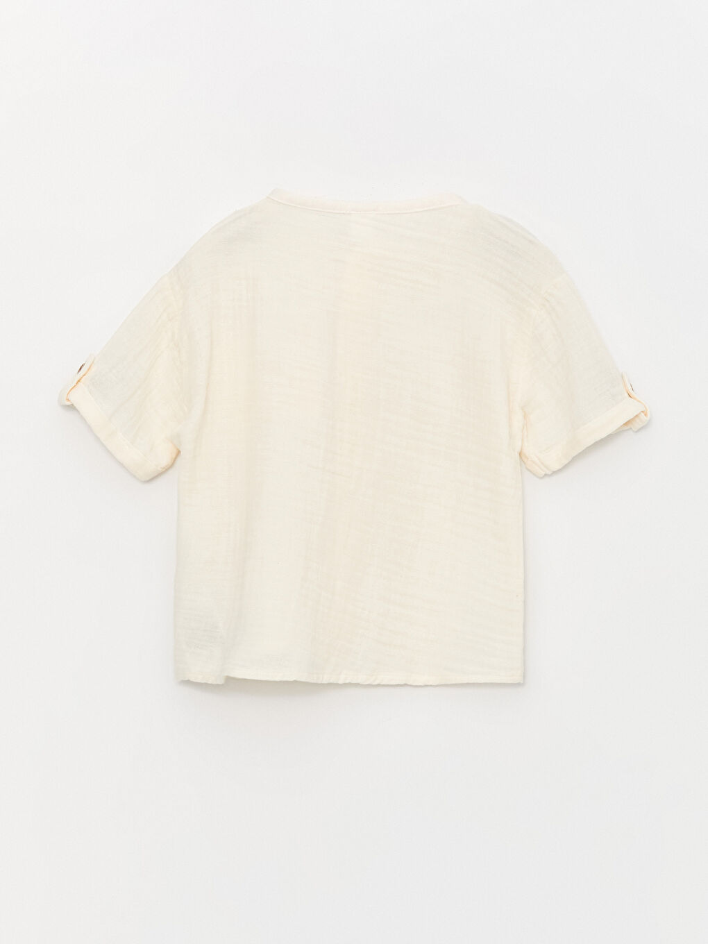 Crew Neck Short Sleeve Basic Shirt-2