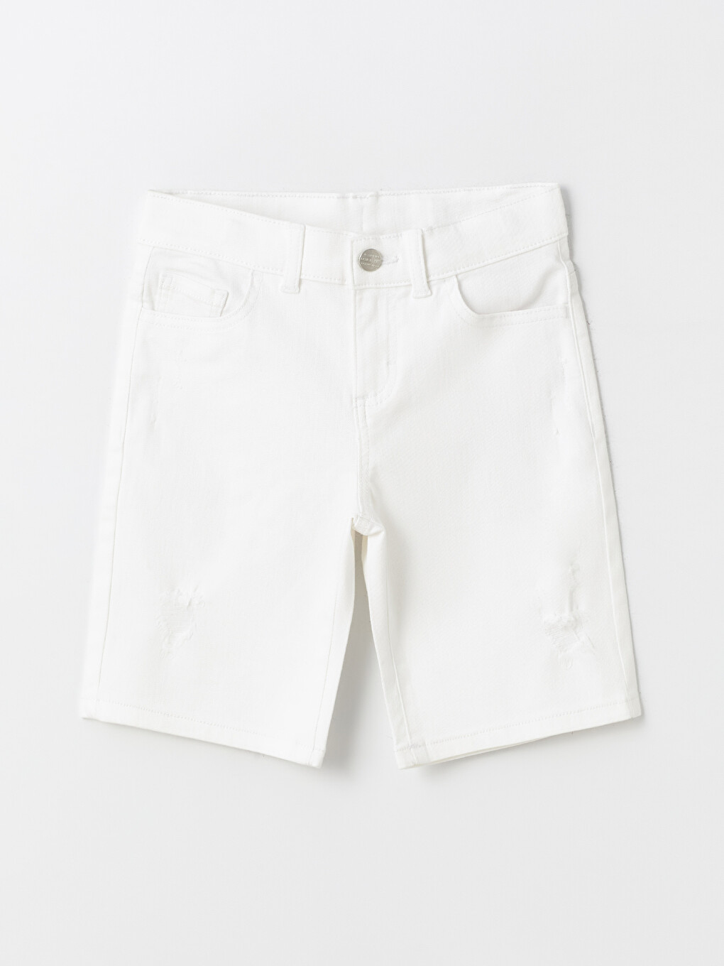 Short En Jean Garçon Avec Détails Déchirés