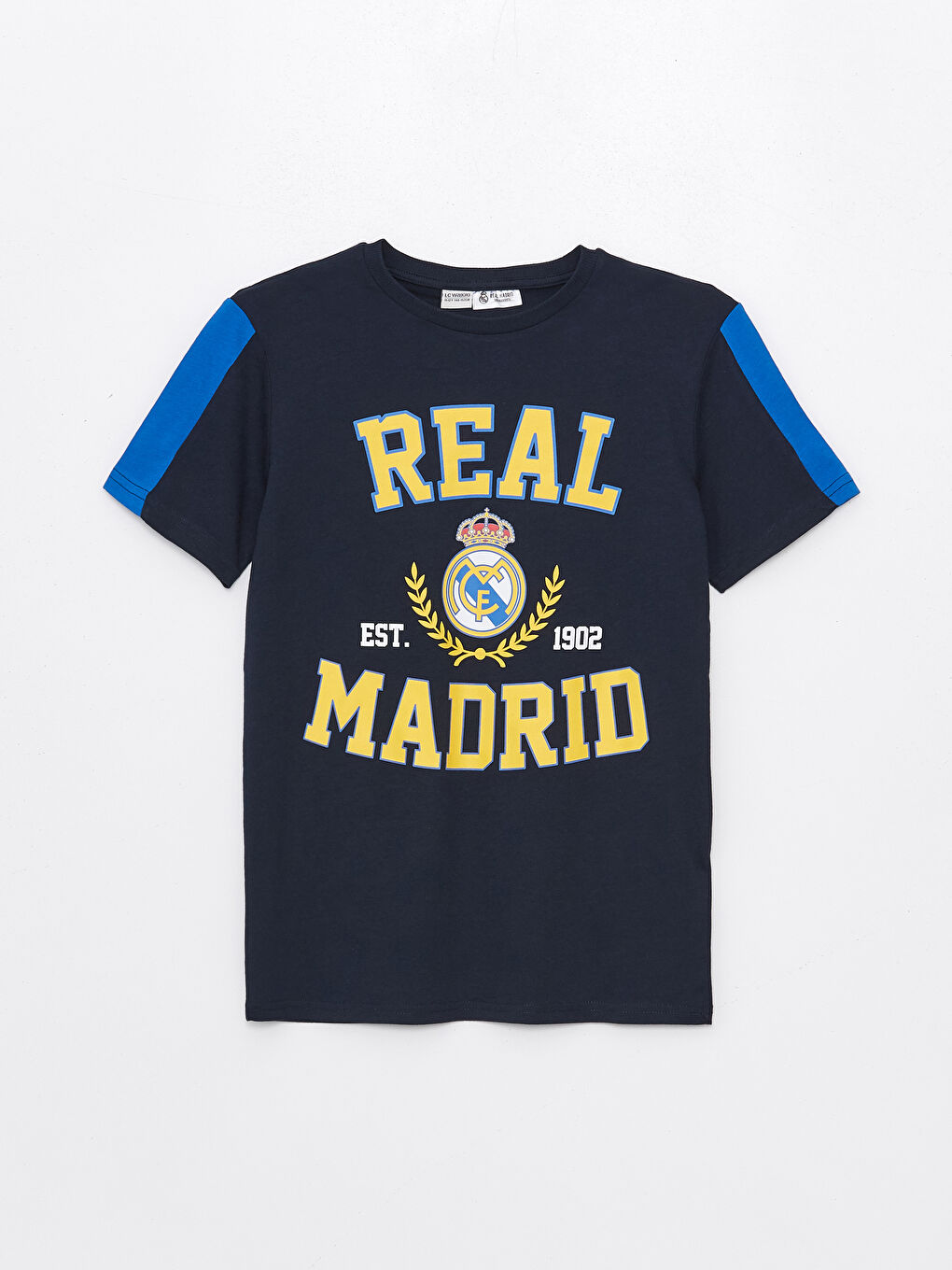 Crew Neck Real Madrid Printed Short Sleeve Boy T-Shirt -S4CN59Z4-DWP