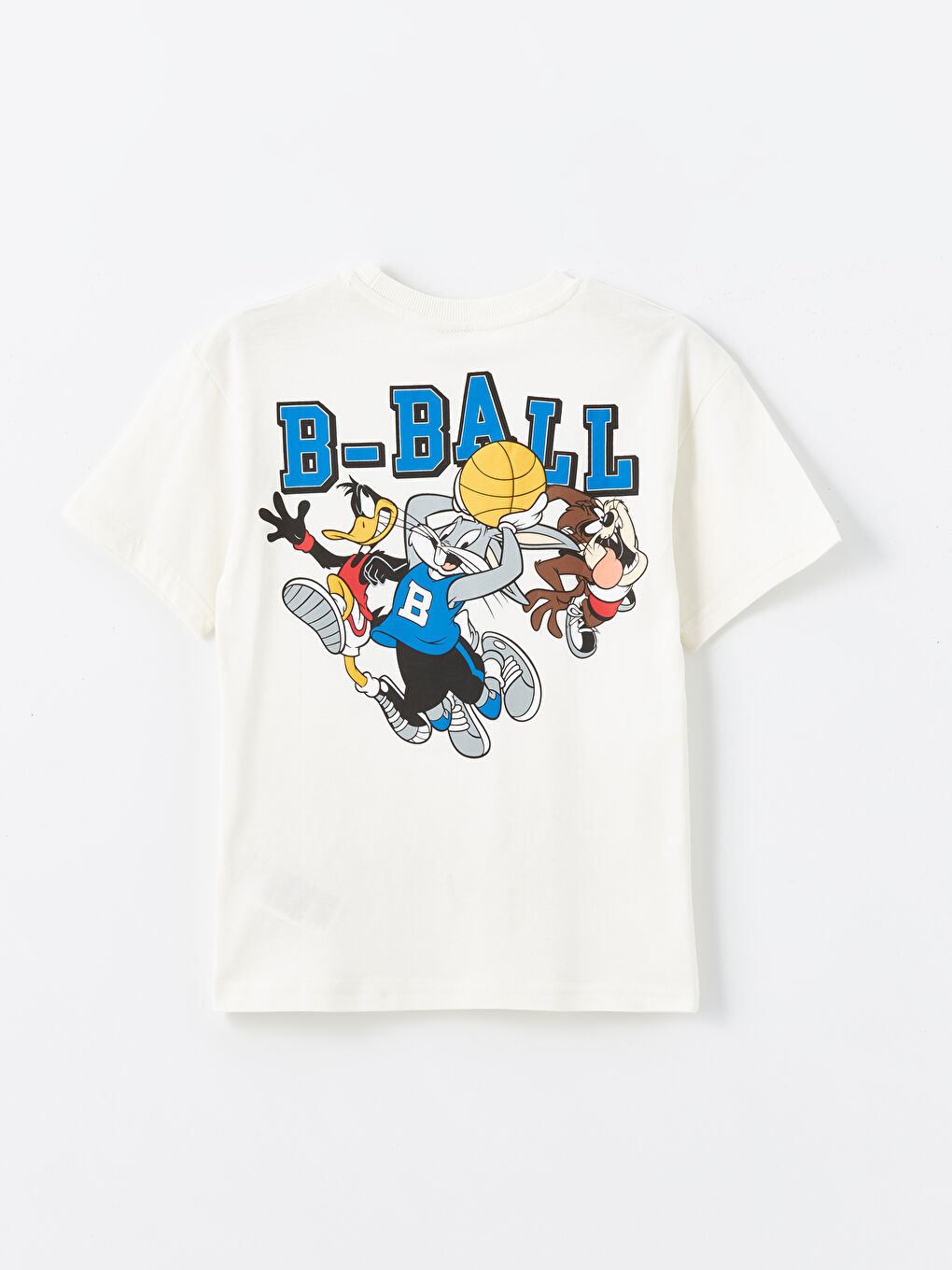 LCW Kids Ekru Rahat Kalıp Bisiklet Yaka Bugs Bunny Baskılı Erkek Çocuk Tişört - 1