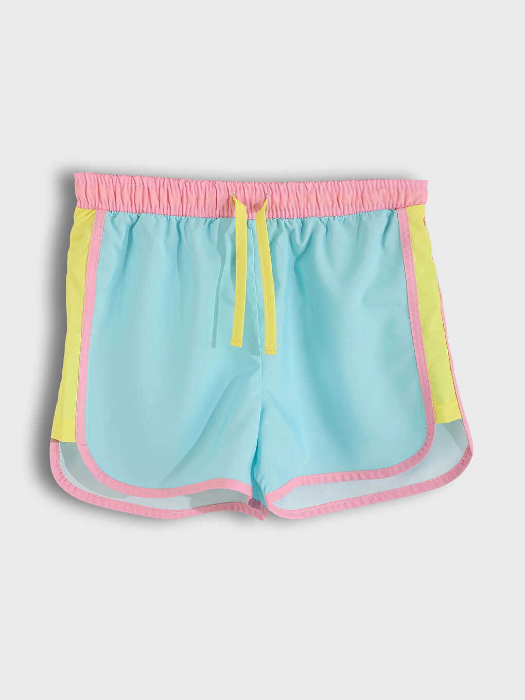Quick Drying Elastic Waist Girls' Swim Shorts-1