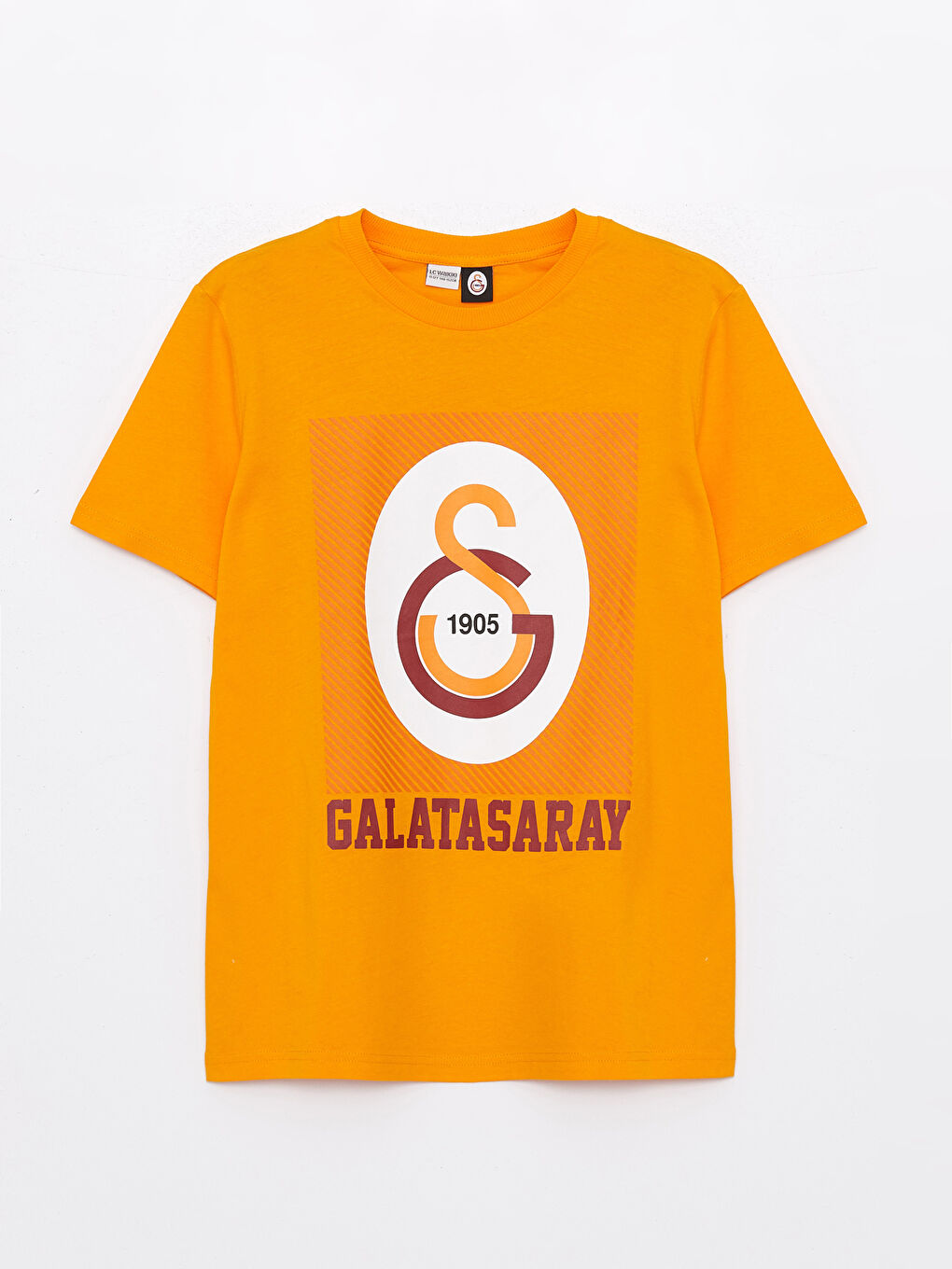 Crew Neck Galatasaray Printed Short Sleeve Boy T-Shirt -S4CN93Z4-FW9
