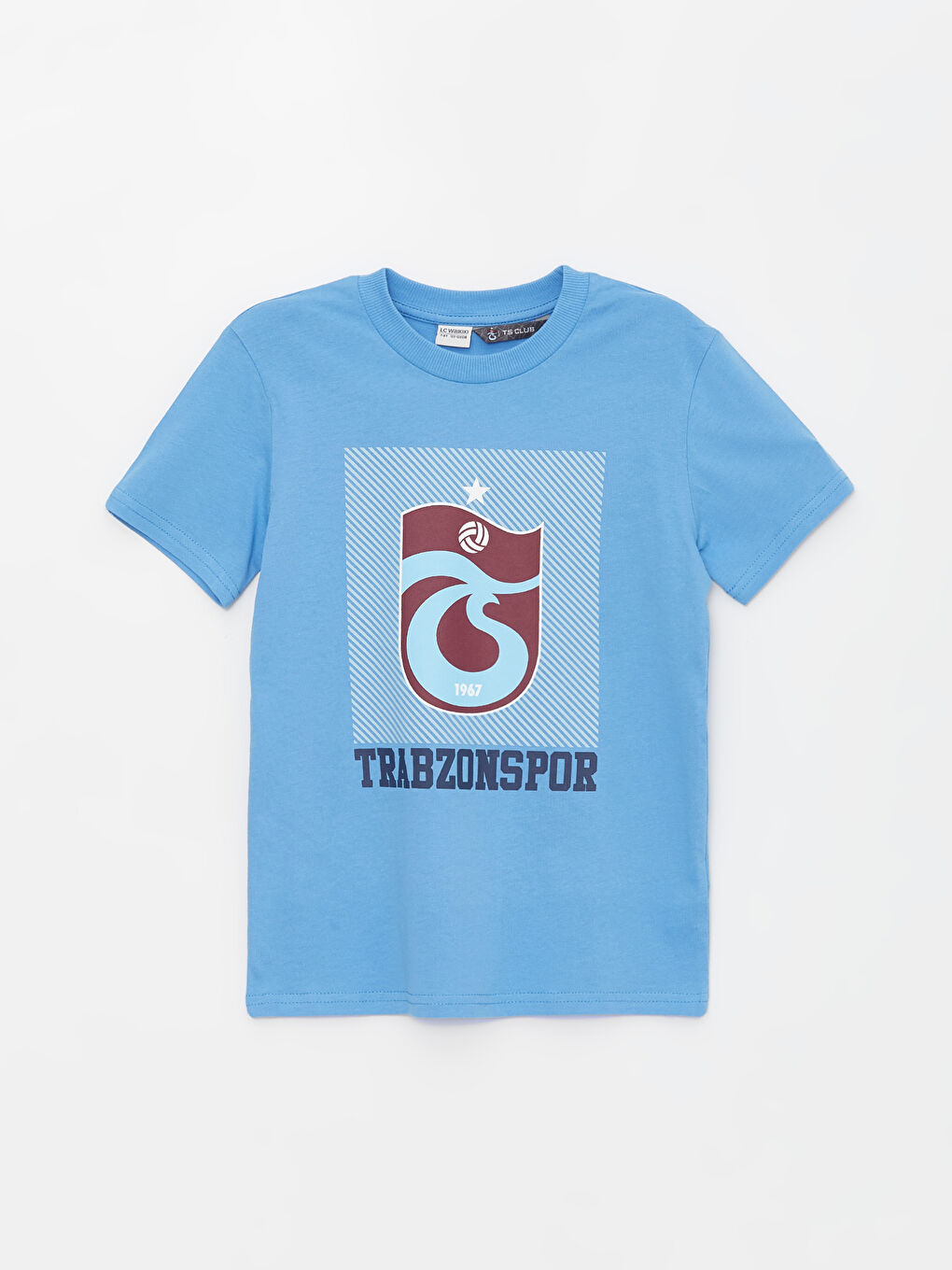 Mavi Bisiklet Yaka Trabzonspor Baskılı Kısa Kollu Erkek Çocuk Tişört