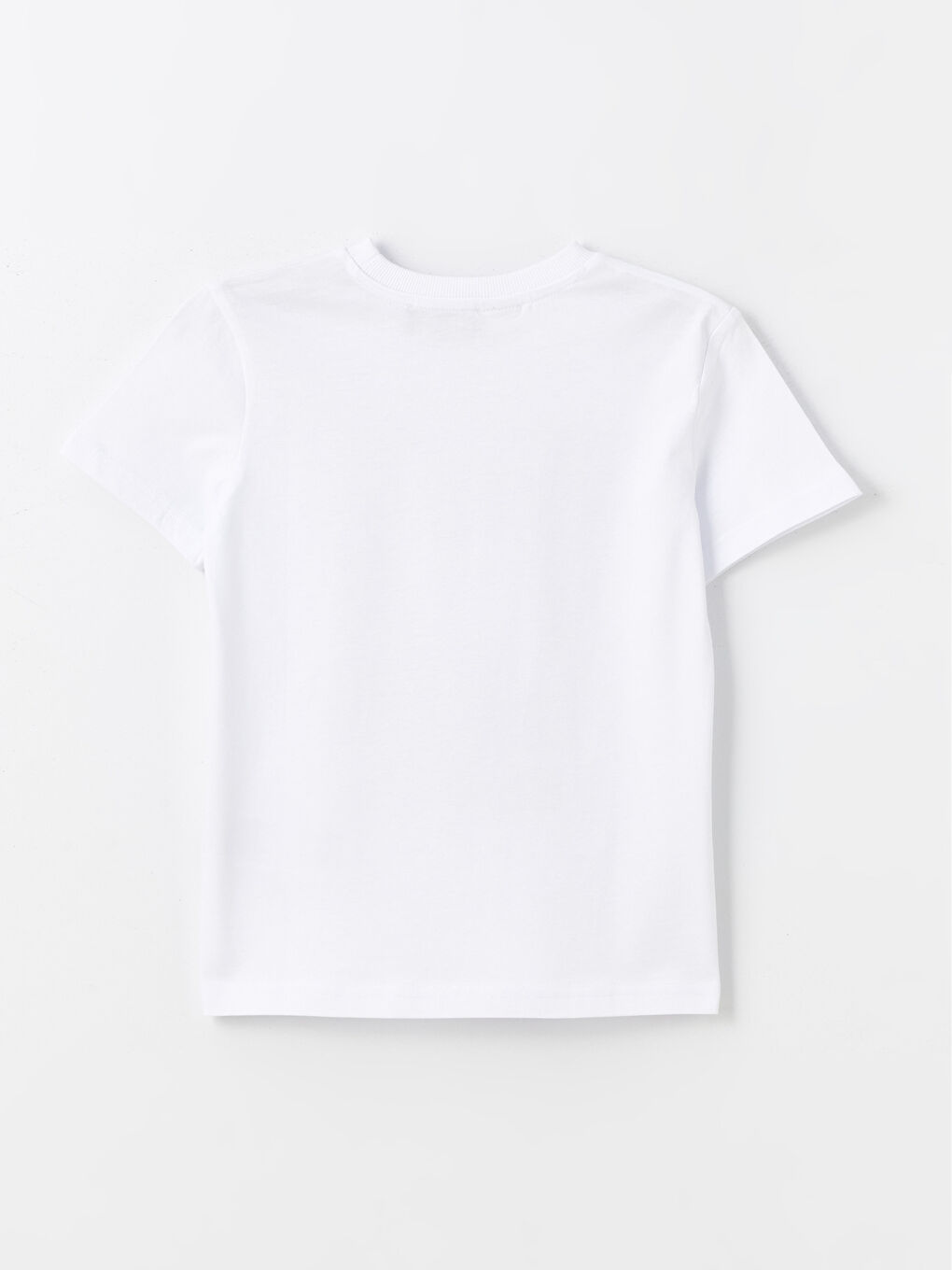 Beyaz Bisiklet Yaka Beşiktaş Baskılı Kısa Kollu Erkek Çocuk Tişört-1